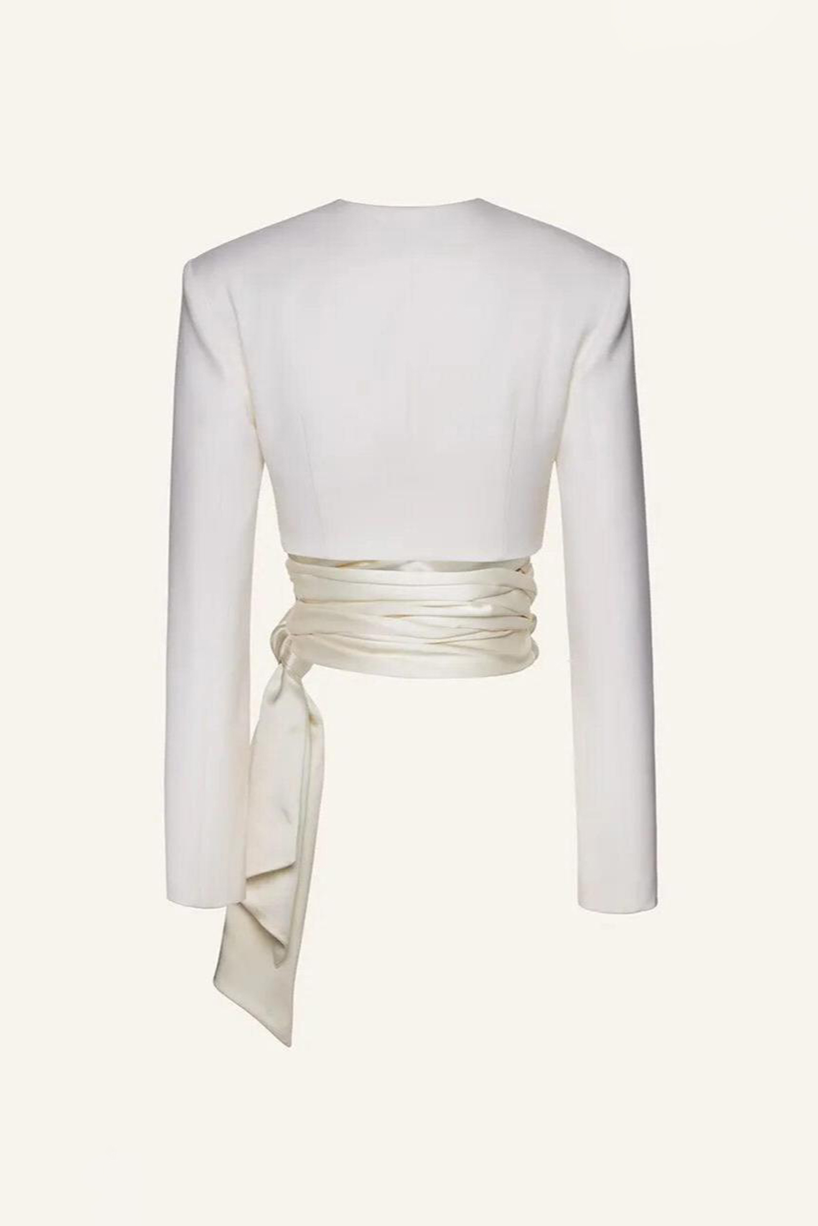 Lace Up Top & 3D Flower High Waist Midi Skirt Set White