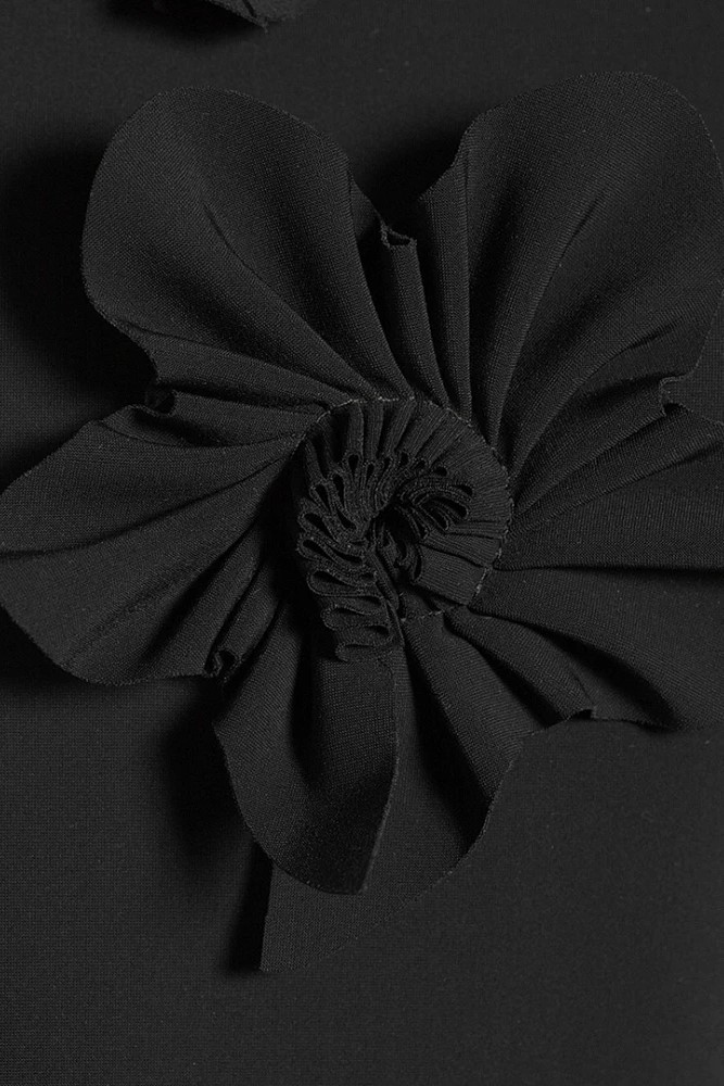 3D Floral High Neck Sleeveless Maxi Dress