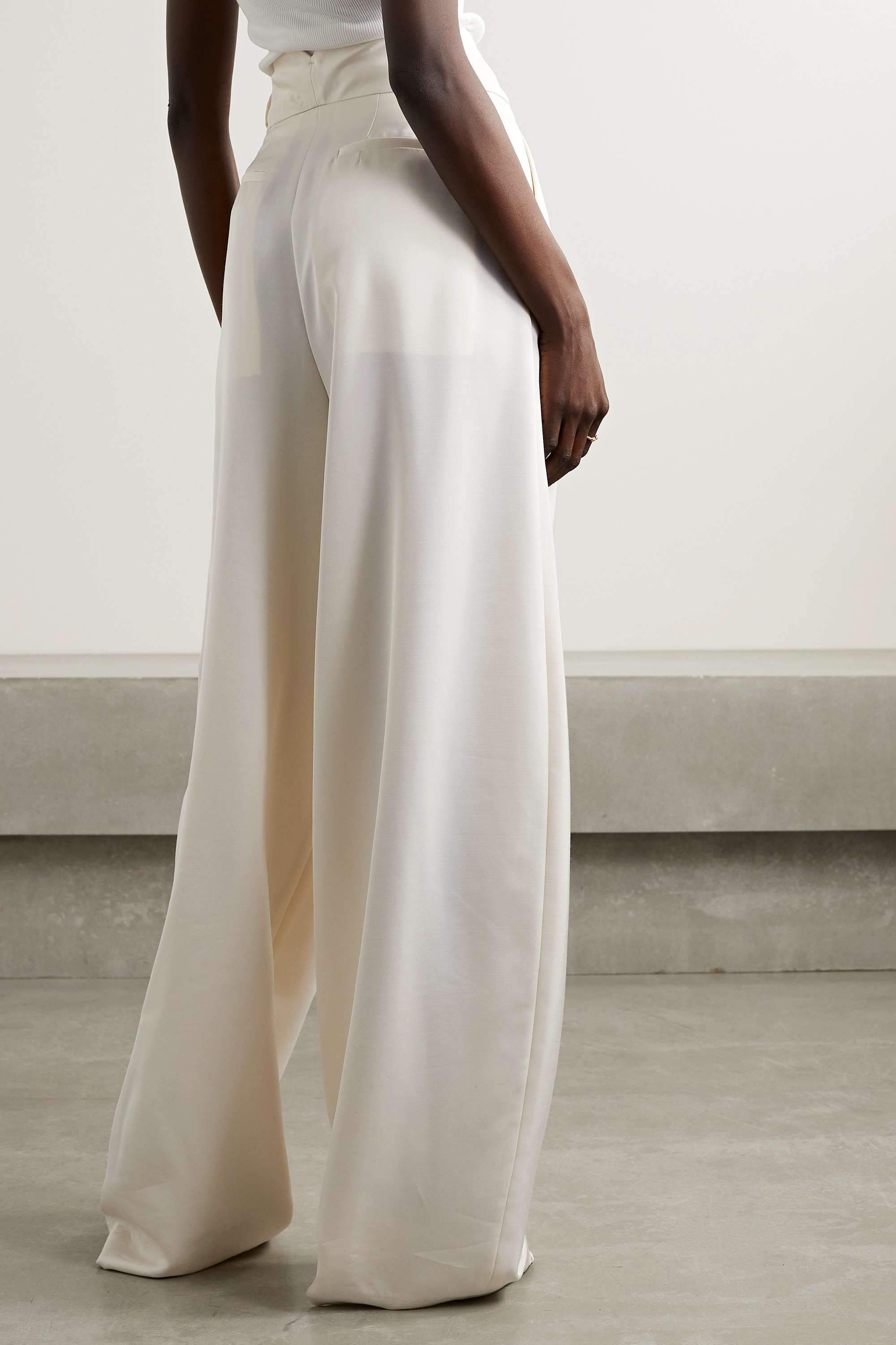 Long Sleeve Off-Shoulder Lace Up Pants Set White