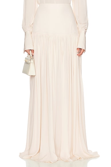 Solid Long Sleeve Top & Maxi Skirt Set